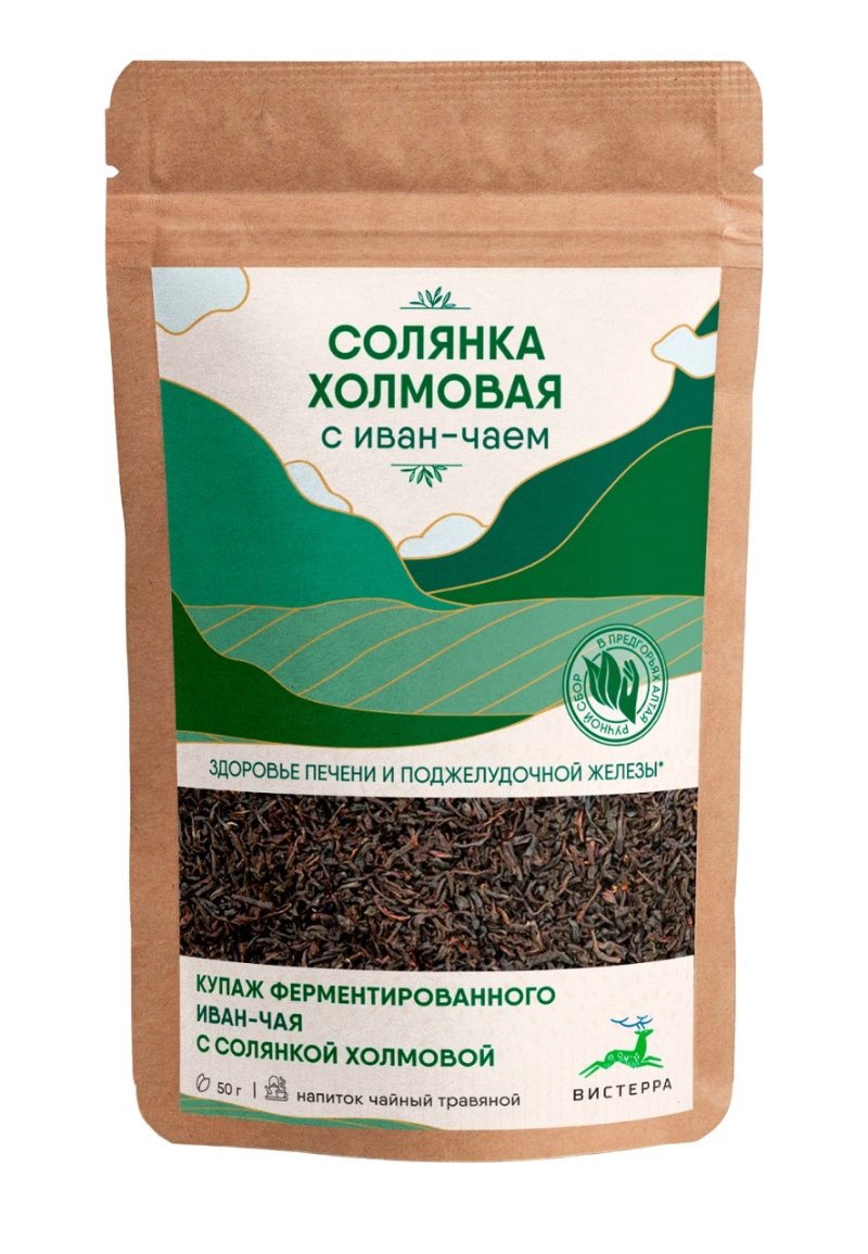 ВИСТЕРРА Купаж ферментированного иван-чая с солянкой холмовой, 50 г (ВИСТЕРРА, Чайные травяные напитки)