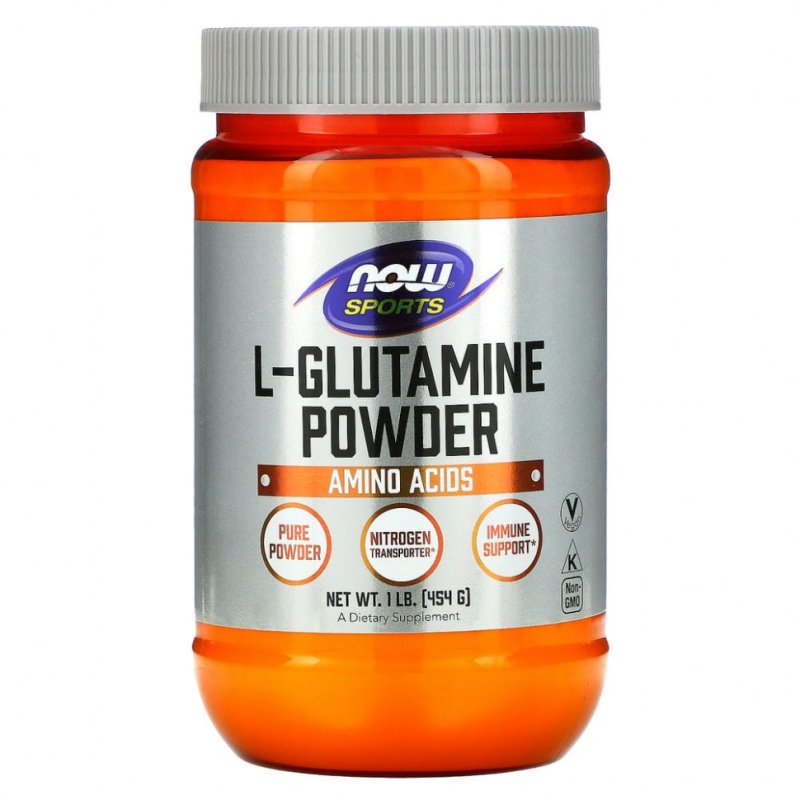NOW Foods, Sports, L-глютамин, 454 г (1 фунт)