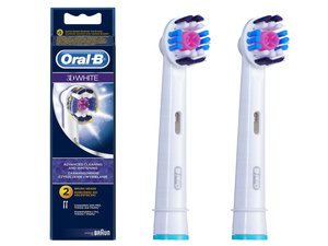 Oral-B Насадка сменная для электрической зубной щетки 3D white отбеливающая 2 шт