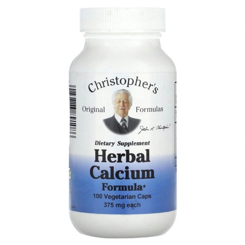 Christopher's Original Formulas, Травяная формула с кальцием, 400 мг, 100 вегетарианских капсул
