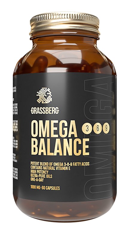 Grassberg Биологически активная добавка к пище Omega 3 6 9 Balance 1000 мг, 60 капсул (Grassberg, )