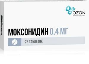 Моксонидин таблетки 400 мкг 28 шт