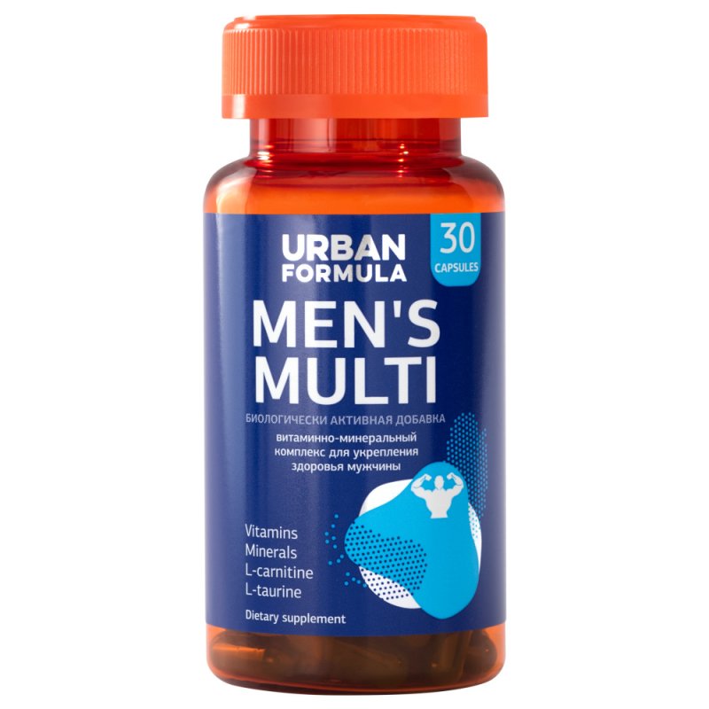 Urban Formula Витаминно-минеральный комплекс для мужчин от А до Zn Men's Multi, 30 капсул (Urban Formula, Общие комплексы)