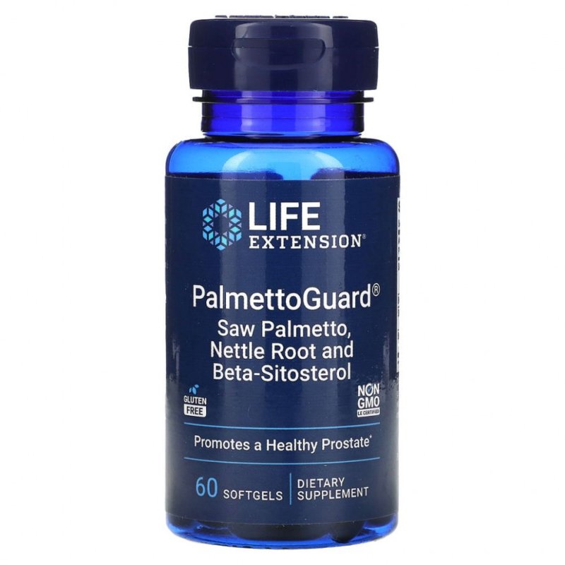 Life Extension, PalmettoGuard, сереноя и корень крапивы с бета-ситостеролом, 60 капсул