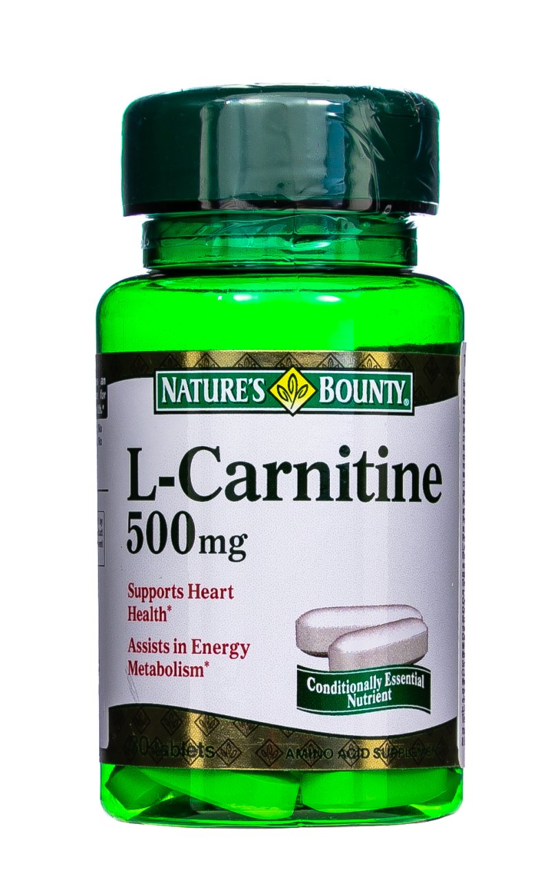 Nature's Bounty L-карнитин 500 мг 30 таблеток (Nature's Bounty, Аминокислоты)