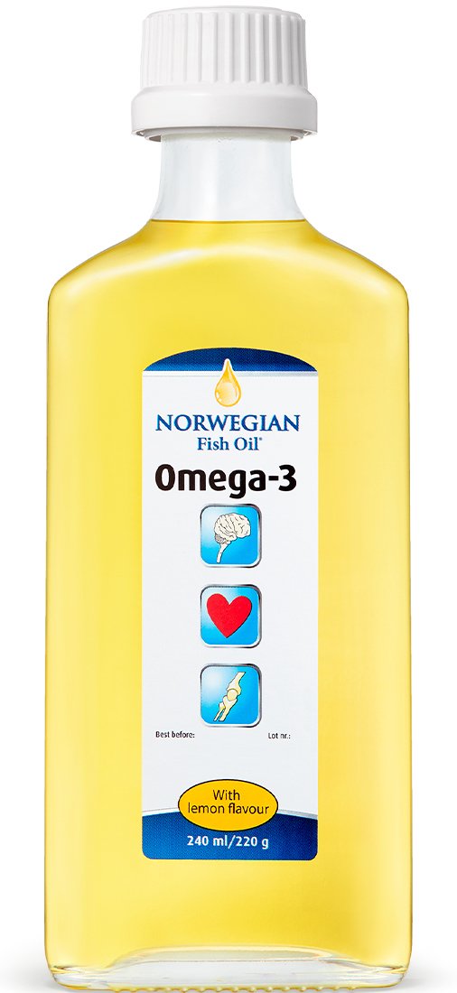 Norwegian Fish Oil Омега 3 со вкусом лимона, 240 мл (Norwegian Fish Oil, Омега 3)