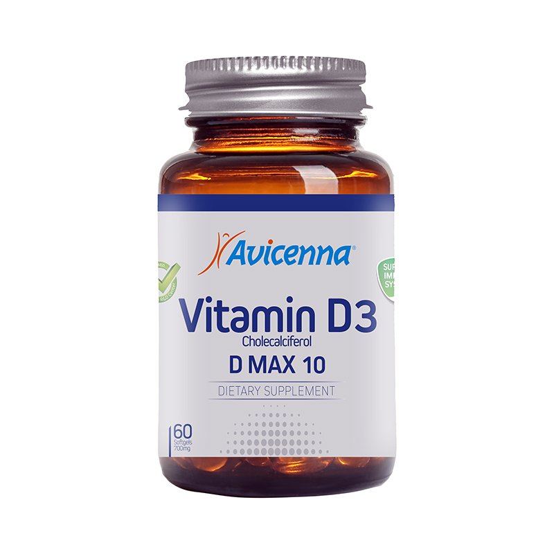 Avicenna Витамин D3 Max 10, 60 капсул (Avicenna, Витамины и минералы)