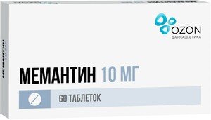 Мемантин таблетки 10 мг 60 шт