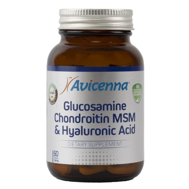 Avicenna Комплекс 'Глюкозамин хондроитин MSM + гиалуроновая кислота', 60 таблеток (Avicenna, Витамины и минералы)