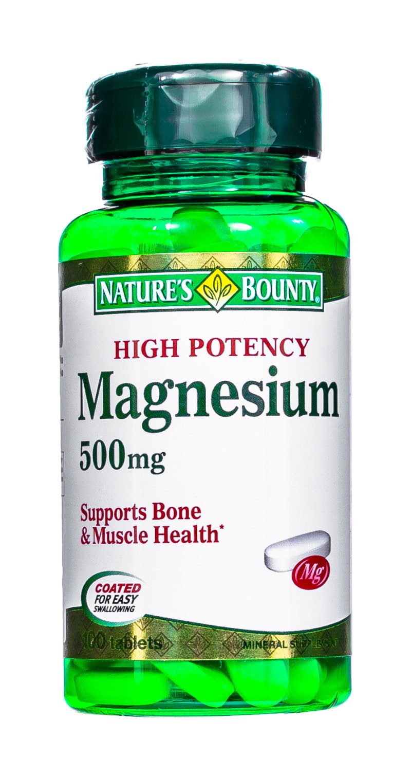 Nature's Bounty Магний 500 мг 100 таблеток (Nature's Bounty, Минералы)