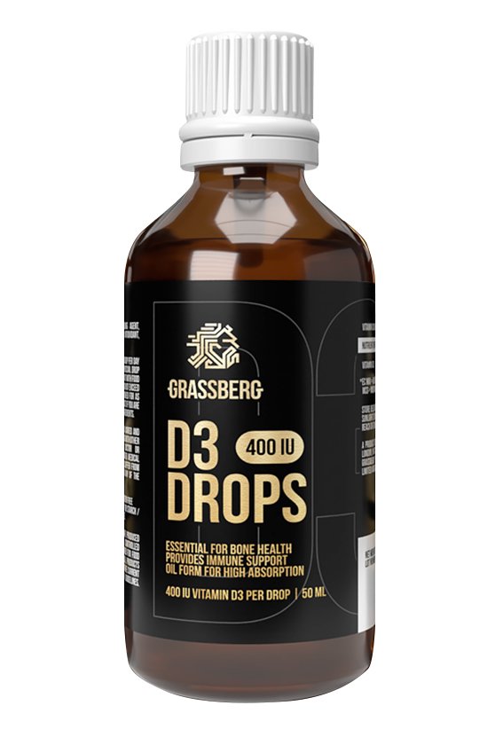 Grassberg Биологически активная добавка к пище Vitamin D3 400IU Drops, 50 мл (Grassberg, )