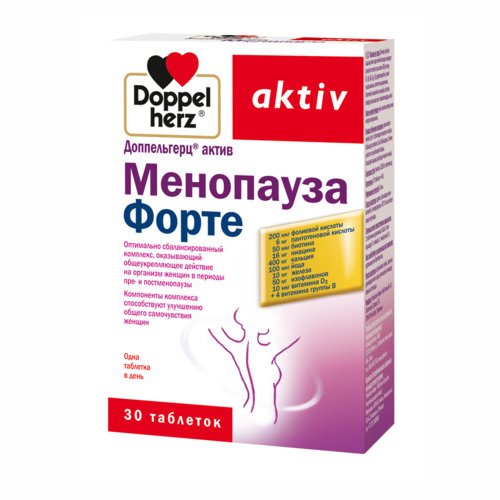 Doppelherz Менопауза форте, 30 таблеток (Doppelherz, Актив)