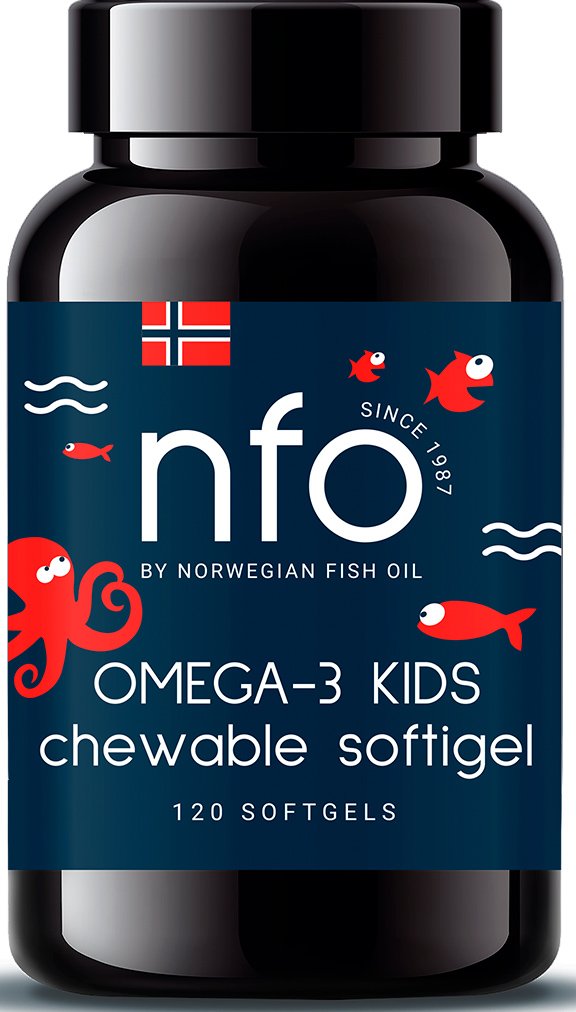 Norwegian Fish Oil Омега 3 с витаминов D для детей, 120 капсул (Norwegian Fish Oil, Омега 3)