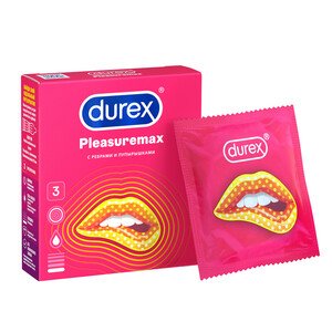 Durex Pleasuremax Презервативы с рельефными полосками и точками 3 шт