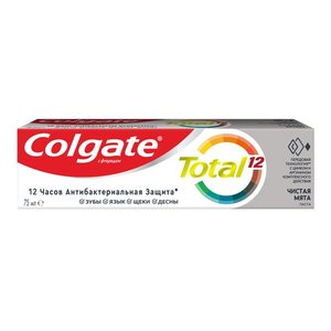 Colgate Паста зубная тотал 12 чистая мята 75 мл