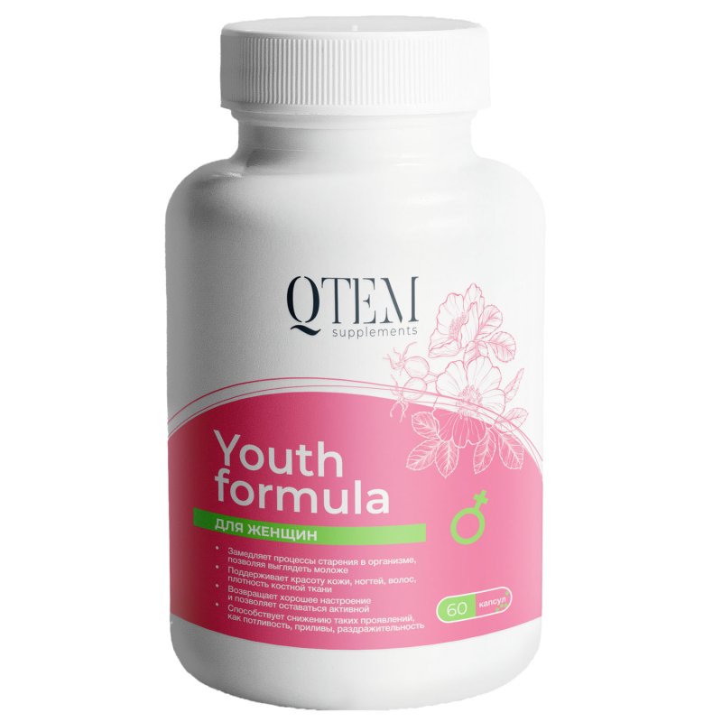 Qtem Комплекс для женщин Youth Formula «Экстра молодость», 60 капсул (Qtem, Supplement)