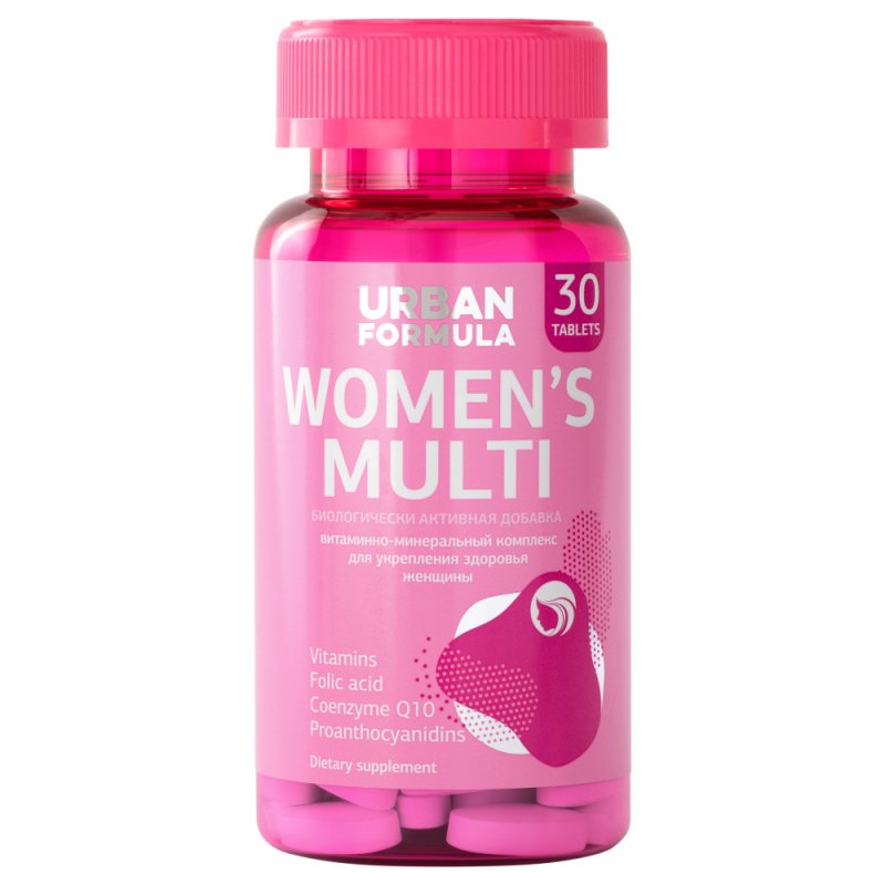 Urban Formula Витаминно-минеральный комплекс для женщин Women's Multi, 30 таблеток (Urban Formula, Beauty)