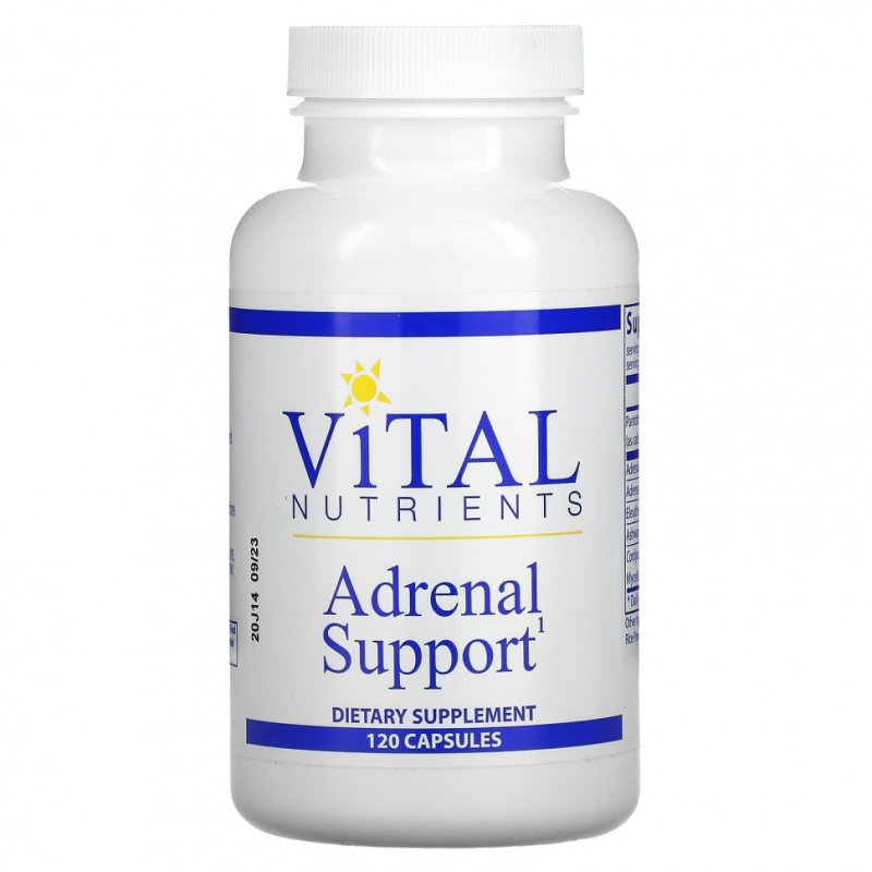 Vital Nutrients, Поддержка надпочечников, 120 капсул