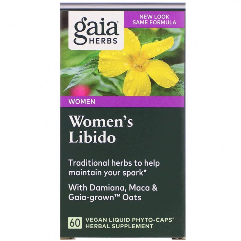 Gaia Herbs, Women's Libido, 60 веганских фито-капсул с жидкостью