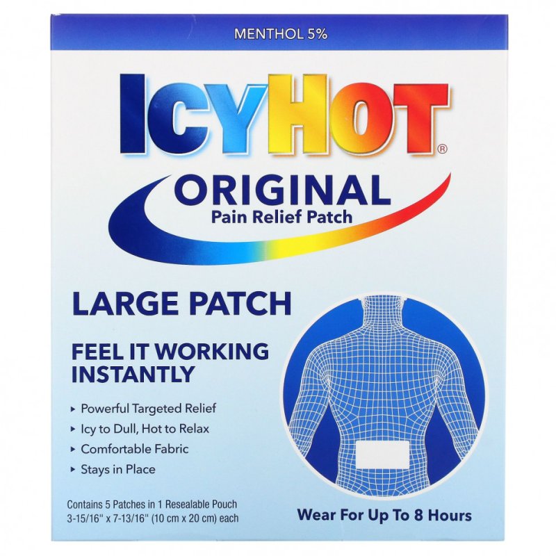 Icy Hot, Оригинальные болеутоляющие, большие, 5 штук