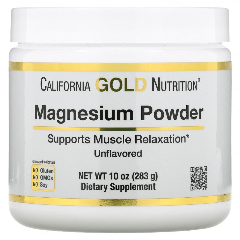 California Gold Nutrition, магний в растворимом порошке с нейтральным вкусом, 283 г (10 унций)