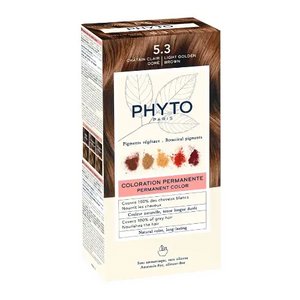 Phytosolba Набор Крем-краска 50 мл + проявляющее Молочко 50 мл + Маска-защита цвета тон 5.3 светлый золотистый шатен