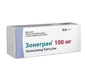 Зонегран Капсулы 100 мг 56 шт