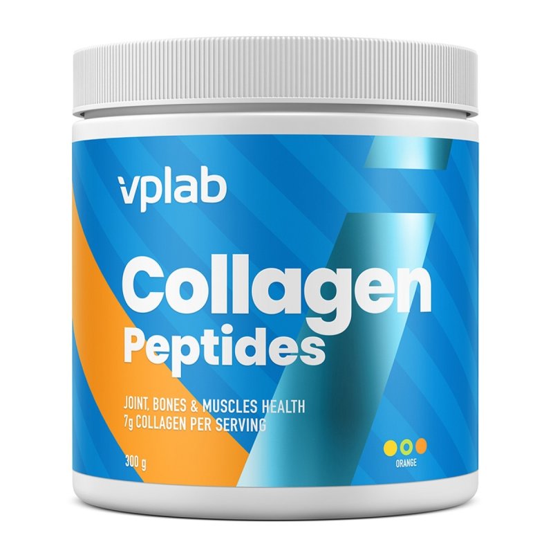 VPLAB Комплекс Collagen Peptides со вкусом апельсина для поддержки красоты и молодости, 300 г (VPLAB, Core)