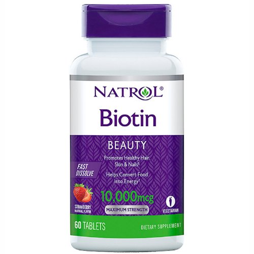 Natrol Биотин быстрорастворимый 10000 мкг, 60 таблеток (Natrol, Витамины и минералы)