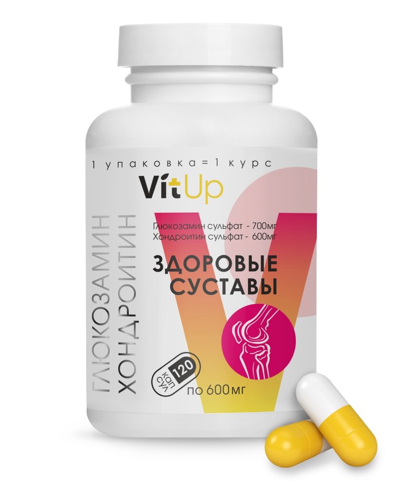 VitUp Комплекс 'Глюкозамин Хондроитин. Здоровые суставы', 120 капсул х 600 мг (VitUp, )