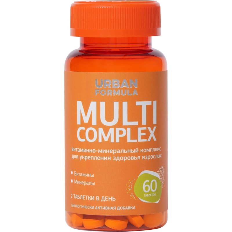 Urban Formula Витаминно-минеральный комплекс для взрослых Multi Complex, 60 таблеток (Urban Formula, General)