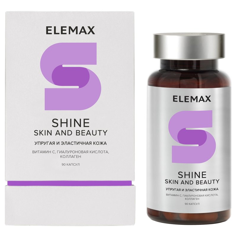 Elemax Комплекс Shine. Skin and Beauty, 90 капсул х 520 мг (Elemax, )
