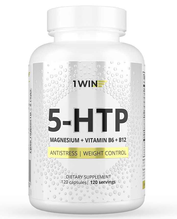 1WIN 5-HTP с магнием и витаминами группы В в капсулах, 120 капсул (1WIN, Aminoacid)