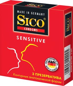 Sico Sensitive Презервативы конторные анатомической формы 3 шт