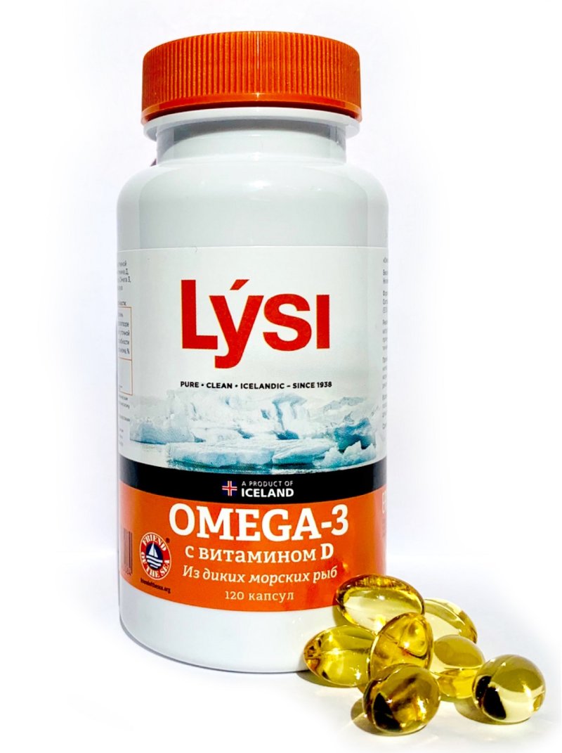Lysi Омега-3 с витамином Д, 120 капсул (Lysi, )