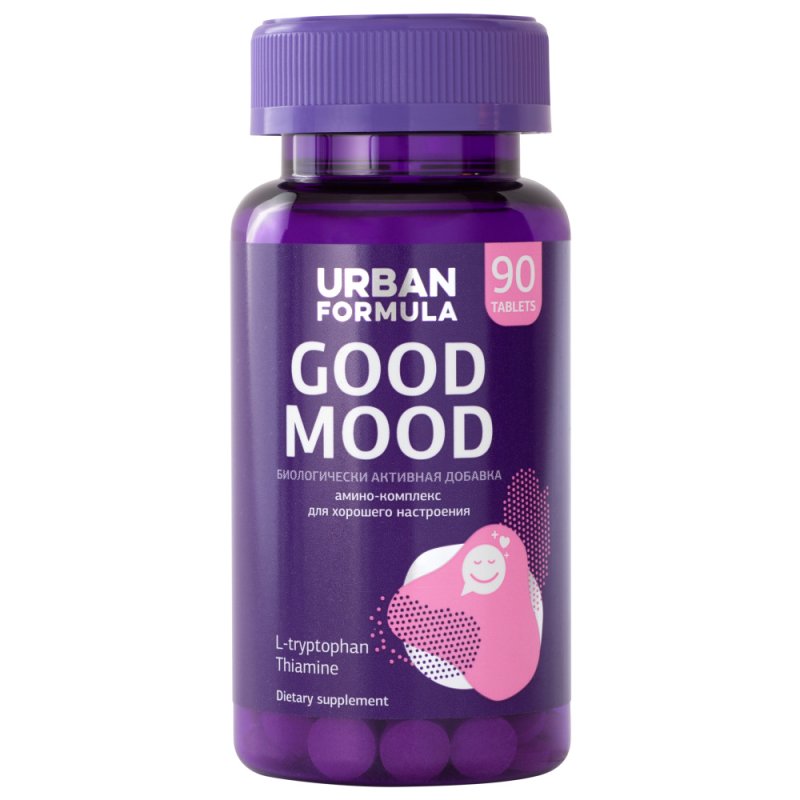 Urban Formula Комплекс для хорошего настроения с L-триптофаном Good Mood, 90 таблеток (Urban Formula, Специальные комплексы)