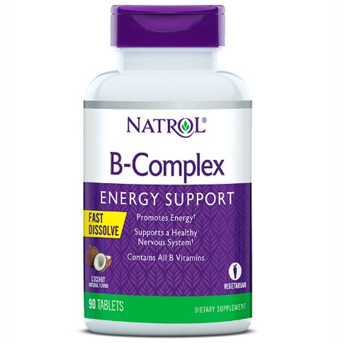 Natrol Комплекс витаминов группы B со вкусом кокоса, быстрорастворимый, 90 таблеток (Natrol, Мультивитамины)
