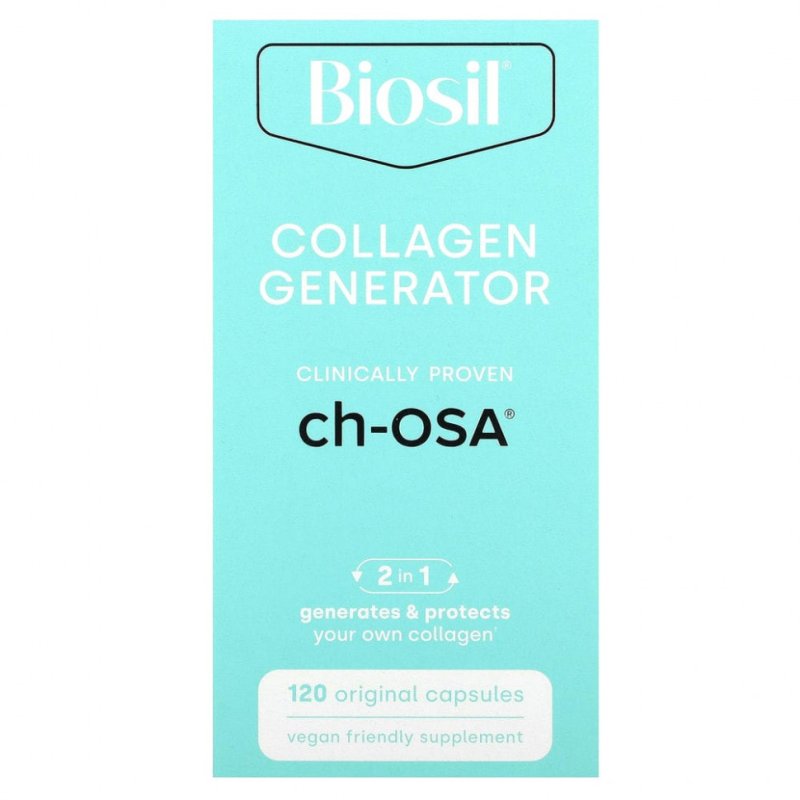 BioSil by Natural Factors, ch-OSA Advanced Collagen Generator, улучшенный источник коллагена, 120 вегетарианских капсул