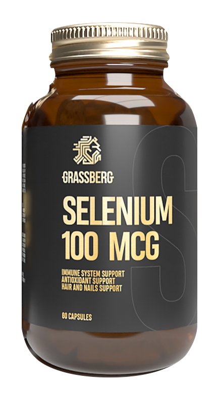 Grassberg Биологически активная добавка к пище Selenium 100 мкг, 60 капсул (Grassberg, )