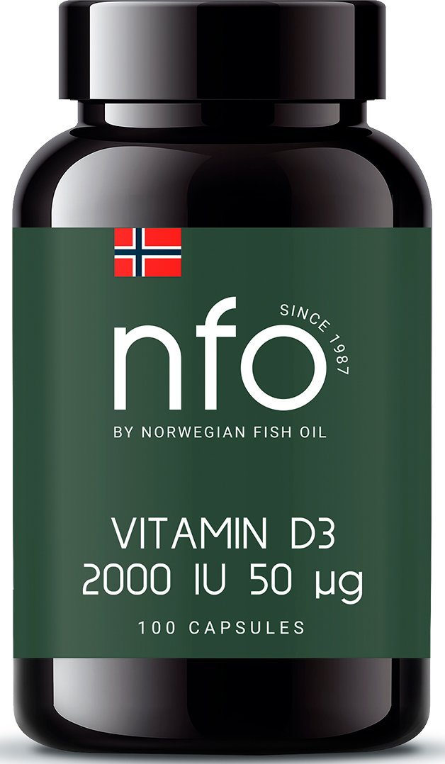 Norwegian Fish Oil Витамин Д3 2000 МЕ, 100 таблеток (Norwegian Fish Oil, Витамины)
