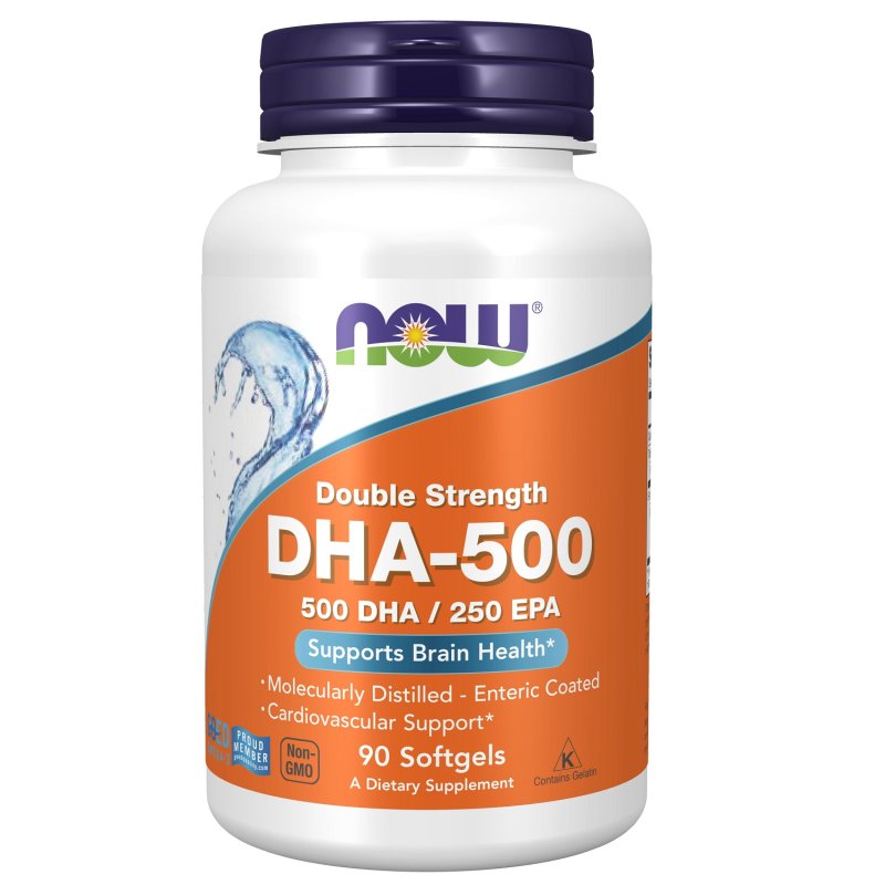 Now Foods Комплекс DHA 500 мг двойная сила, 90 капсул х 1448 мг (Now Foods, Жирные кислоты)