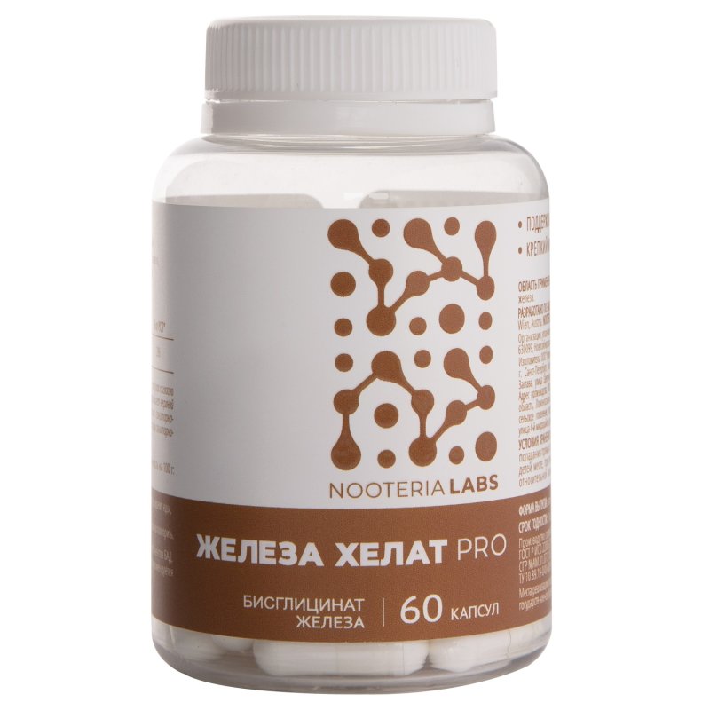 Nooteria Labs Железа хелат PRO 20 мг, 60 капсул (Nooteria Labs, )