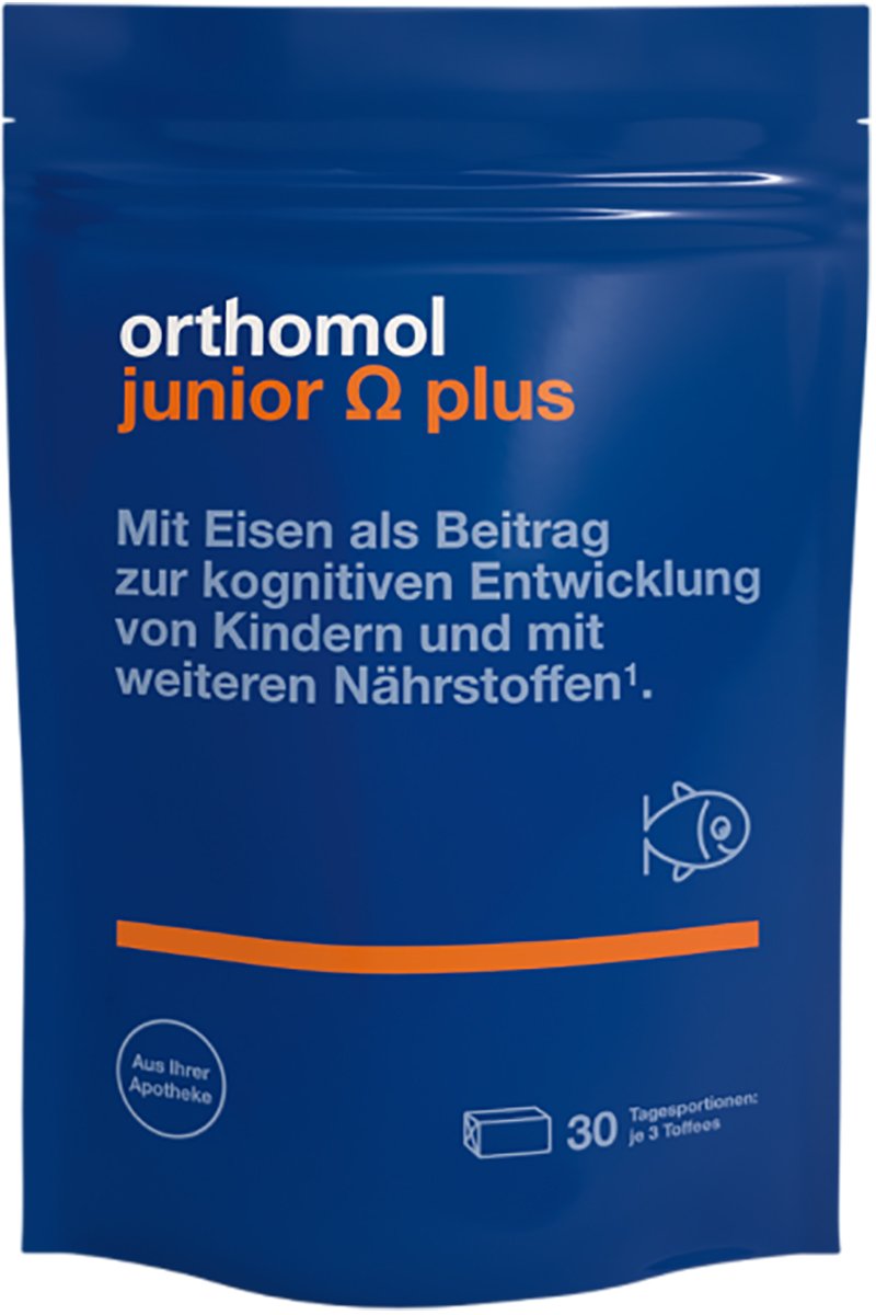 Orthomol Комплекс 'Джуниор Омега плюс', 90 жевательных ирисок (Orthomol, Для мозговой деятельности)