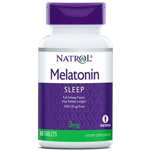 Natrol Мелатонин 3 мг, 60 таблеток (Natrol, Здоровый сон)