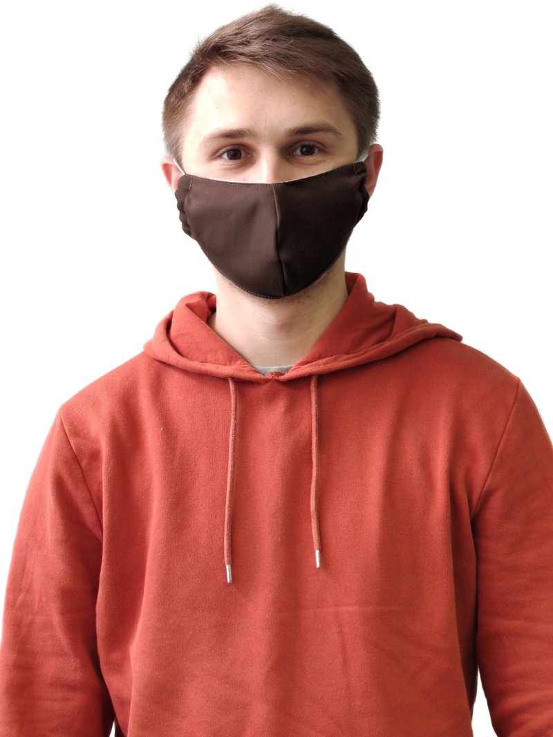 Защитная маска для лица многоразовая (0,1 кг, M/L, серый)