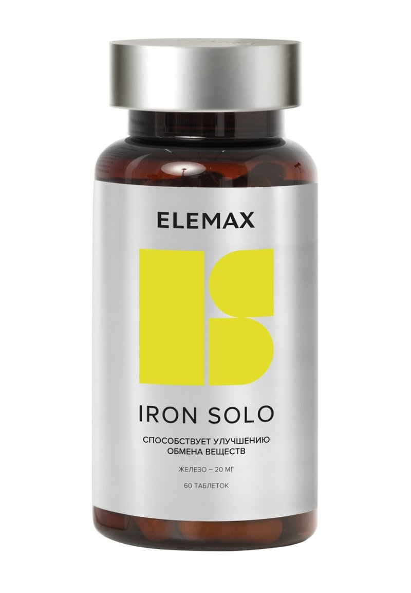 ELEMAX Железа бисглицинат Iron Solo 20 мг, 60 таблеток (ELEMAX, )