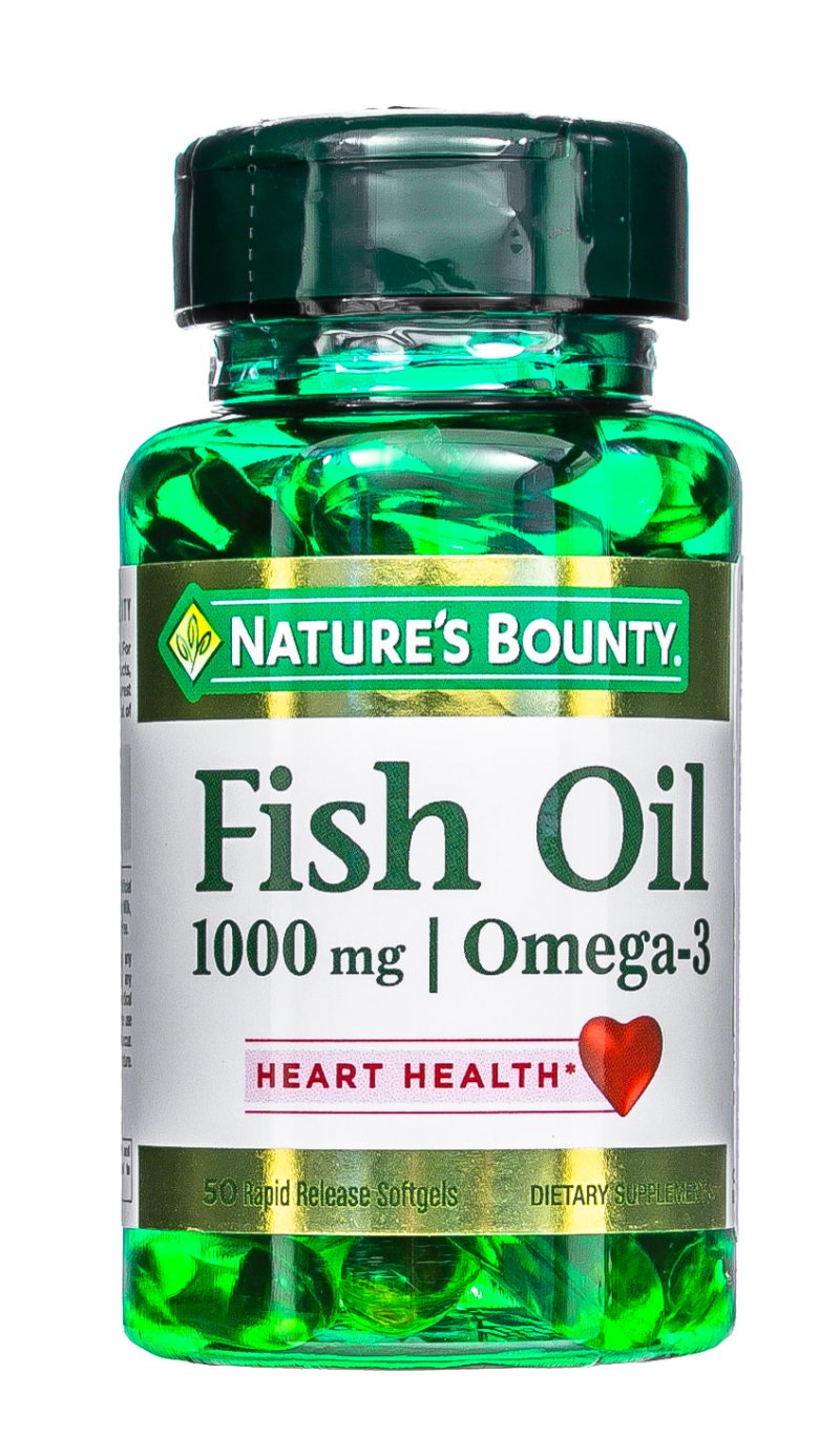 Nature's Bounty Рыбий жир 1000 мг, Омега-3 50 капсул (Nature's Bounty, Омега-3)