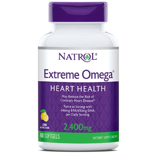 Natrol Омега Extreme со вкусом лимона 2400 мг, 60 капсул (Natrol, Омега 3)