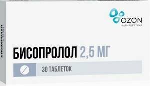 Бисопролол Озон Таблетки 2,5 мг 30 шт