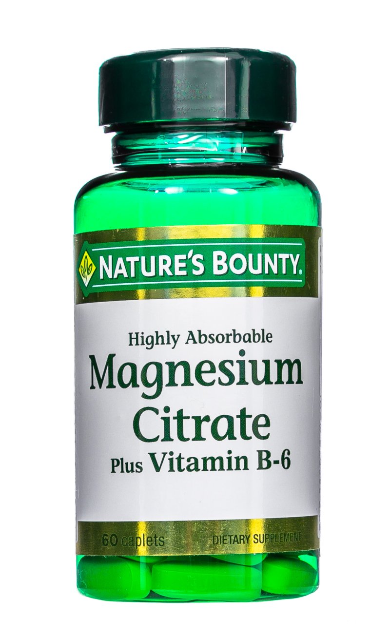 Nature's Bounty Цитрат Магния с витамином В-6 60 таблеток (Nature's Bounty, Витамины)